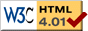 Verified Standard HTML 4.01